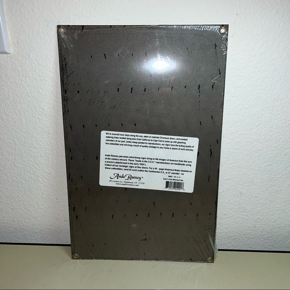 Retro 1998 Ande Rooney Travel The USA Coast To Coast Mobil Metal Sign New sealed - Picture 2 of 4